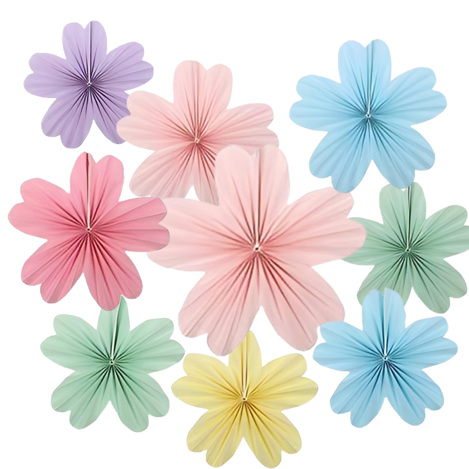 9Pcs Paper Flowers Decorations, Decorations Hanging, Soft Paper Flower Decoration, for Weddings, Birthday Parties, Festivals, and Tea Parties.