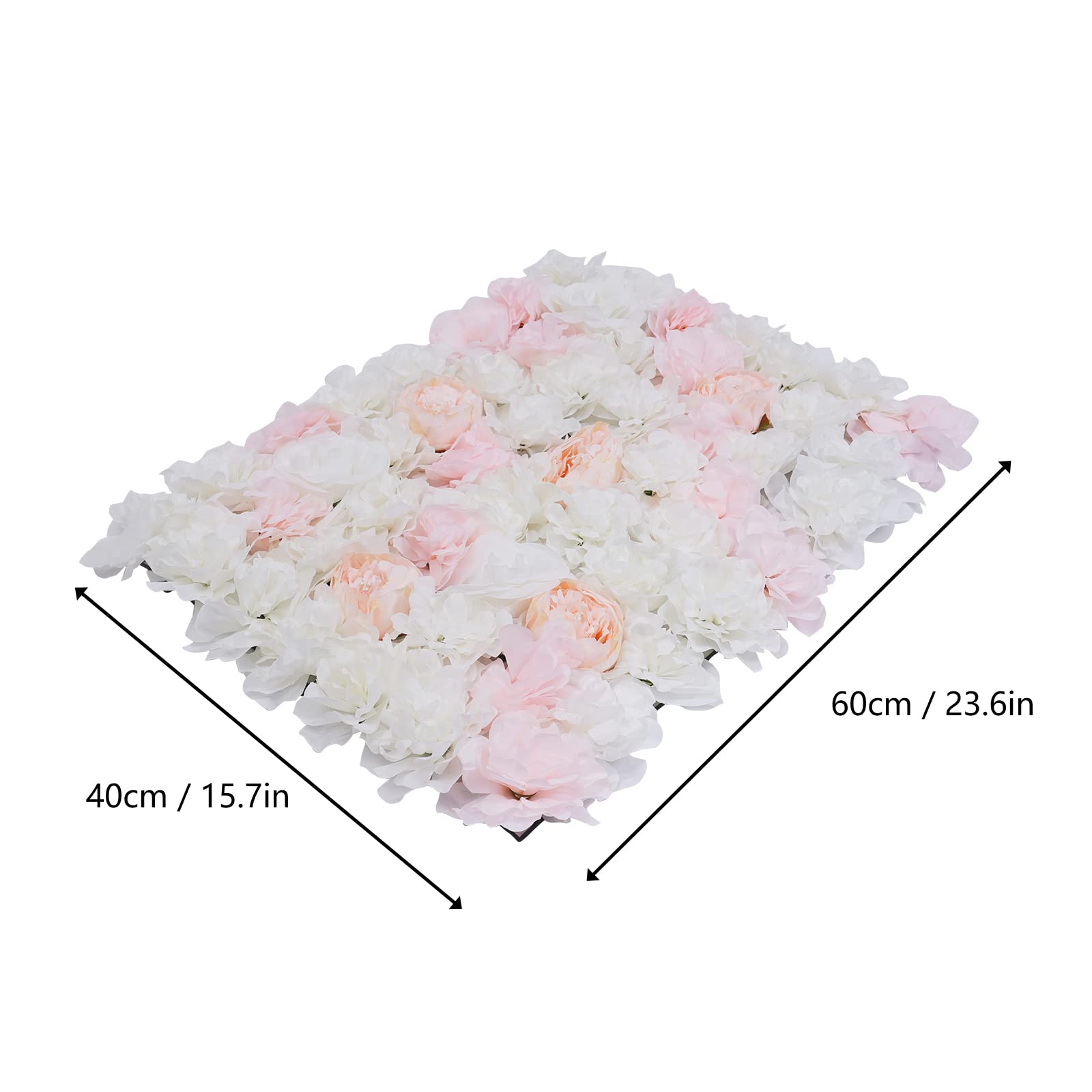 Rosenwand Künstliche Blumenwand DIY Hochzeit Straße Hintergrund Seidenblume für Hochzeitsortdekor Babyparty Partei 20 Stück 40 x 60CM