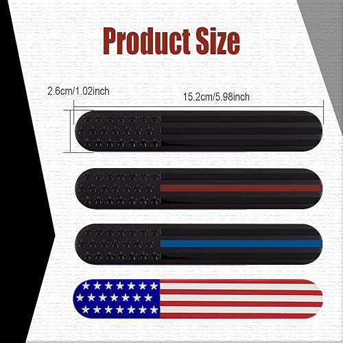 Miniatura 2 de 2 emblemas de la bandera estadounidense de metal de los Estados Unidos, insignia adhesiva de metal 3D, calcomanía de bandera estadounidense,