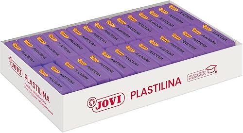 Jovi Plastilina Arcilla de modelado reutilizable y no secado barras de 1.75 oz, juego de 30, púrpura, perfecto para proyectos de arte y manualidades