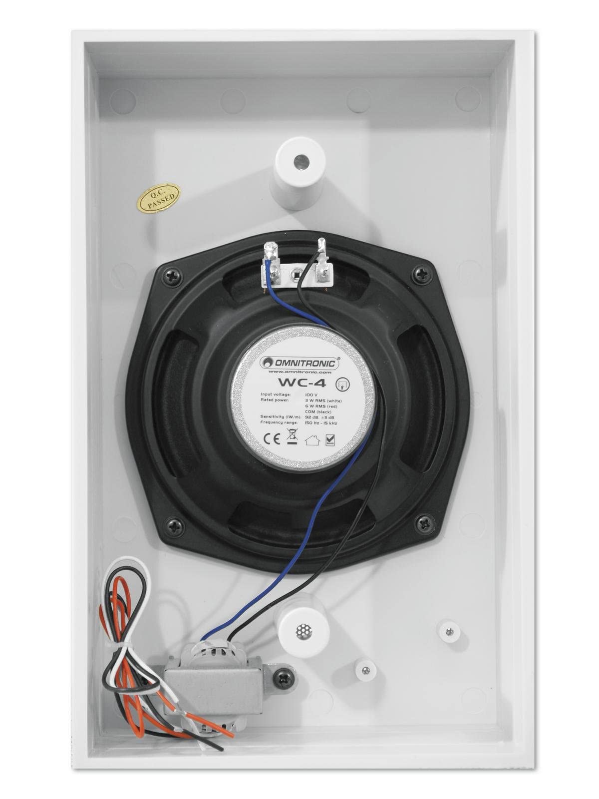 OMNITRONIC WC-4 ELA-Wandlautsprecher | 5"-Breitbandlautsprecher, 100 V, 6 W RMS
