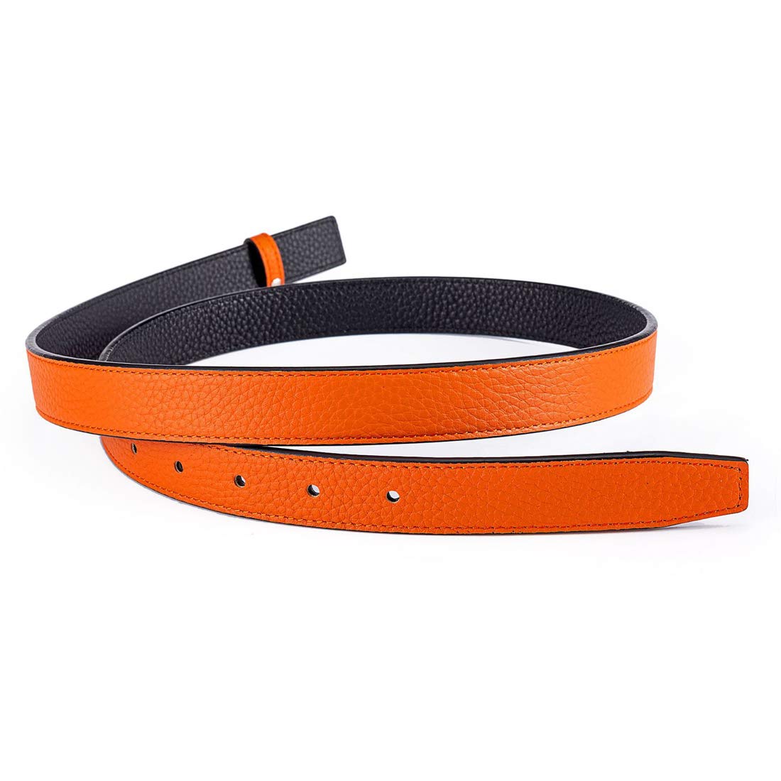 Vatee's Sangle de ceinture de rechange en cuir véritable réversible pour femme sans boucle 20mm/25mm de large