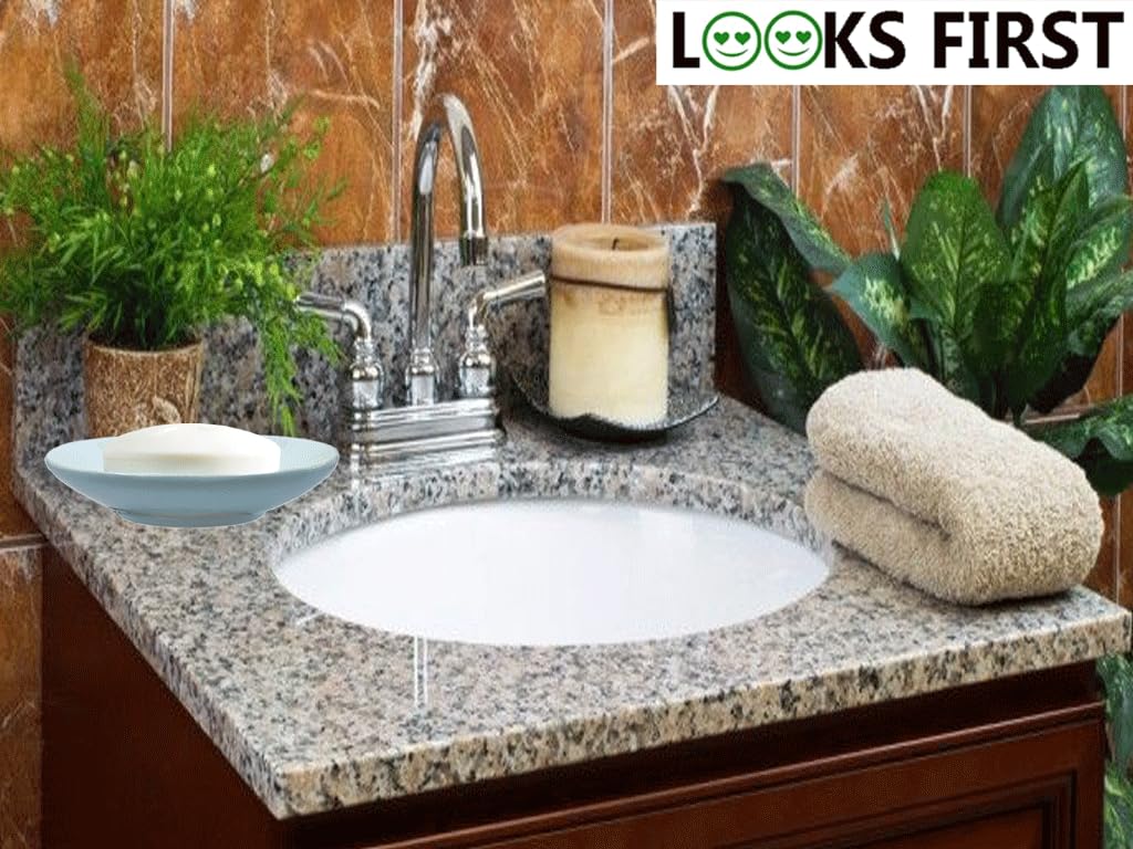 LOOKS FIRST Soap Dish, Soap Holder Self Draining Oval Shape White Ceramic Draining Soap Dish for Bathroom Shower, Easy to Clean Keeps Soap Dry Soap Case for Shower, Bathroom, Kitchen, White - Image 8 thumbnail