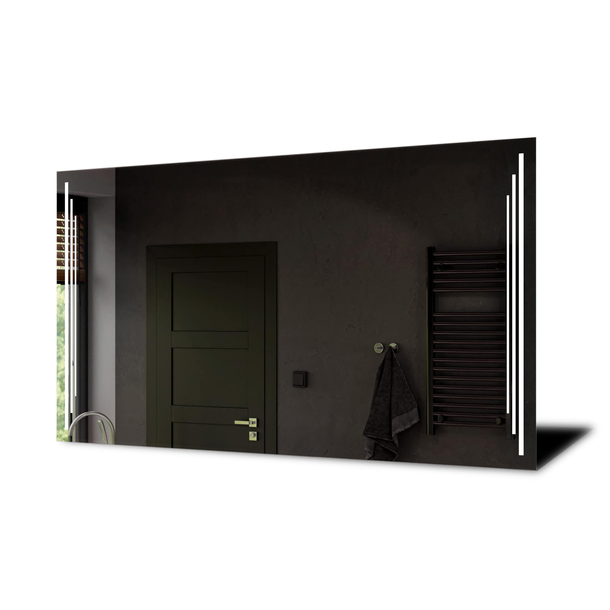 A ARTFORMA 500 X 600 mm Illuminated Bathroom Mirror with LED Lights | 96 sized | Battery Operated | Backlit Smart Mirror | L27