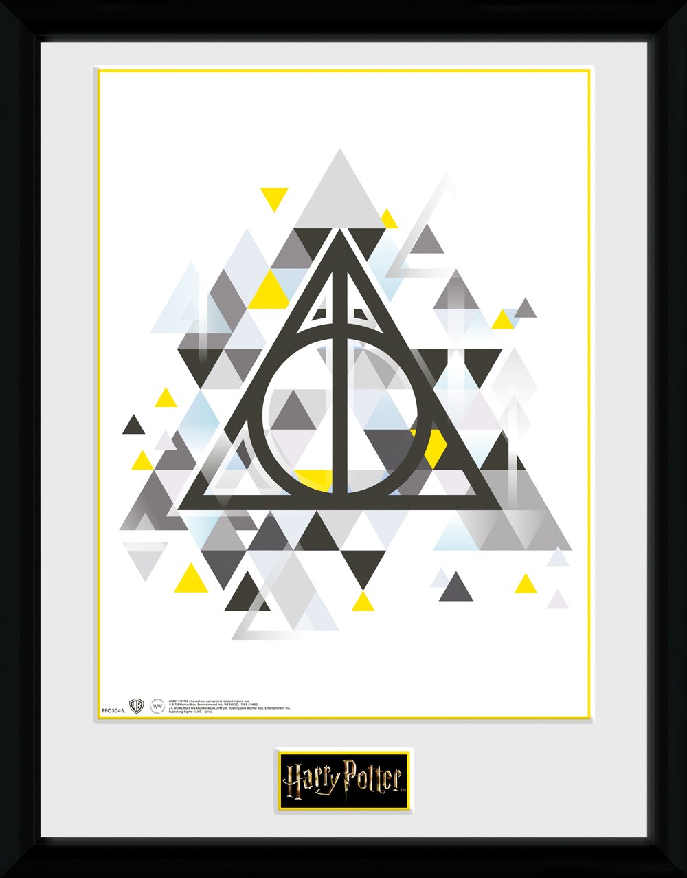 GB Eye Harry Potter Deathly Pixels Framed Print, Wood Various, 52 x 44 x 3 cm