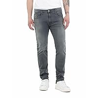 Replay Jeans da Uomo Slim Fit Anbass con Power Stretch, Grigio (Grigio Scuro 096)