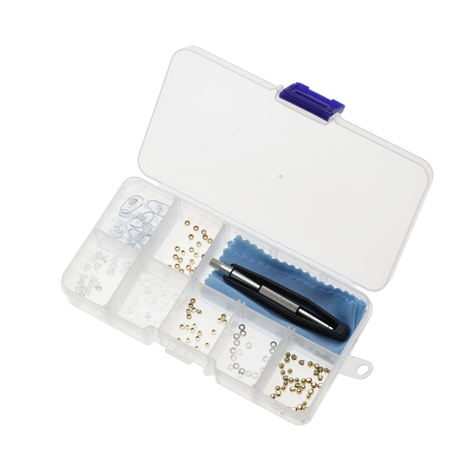 As Axis Spindleon Gold 150Pcs Eyeglass Repair Kit Screws Nuts Washers Tweezer For Glasses Fixing