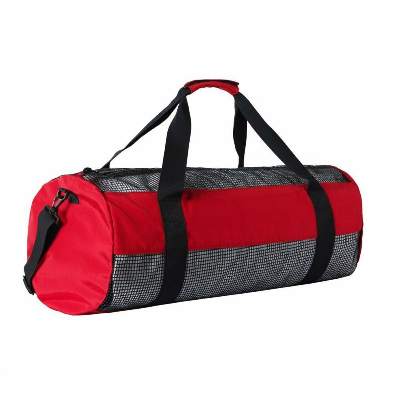 Bolsa de Lona de Malla Secado Rápido Bolso Cilíndrico de Malla Gran Capacidad Accesorio Acuático para Piscina