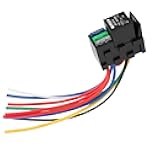 Weasch 12V 3 Way Fuse Relay Kit, 5 Pin SPDT 40A, Heavy Duty 12 AWG Copper Wires, with 1 Relay and 3 x ATC/ATO Blade Fuses, for Cars Truck Marine Boat Jeep (1)