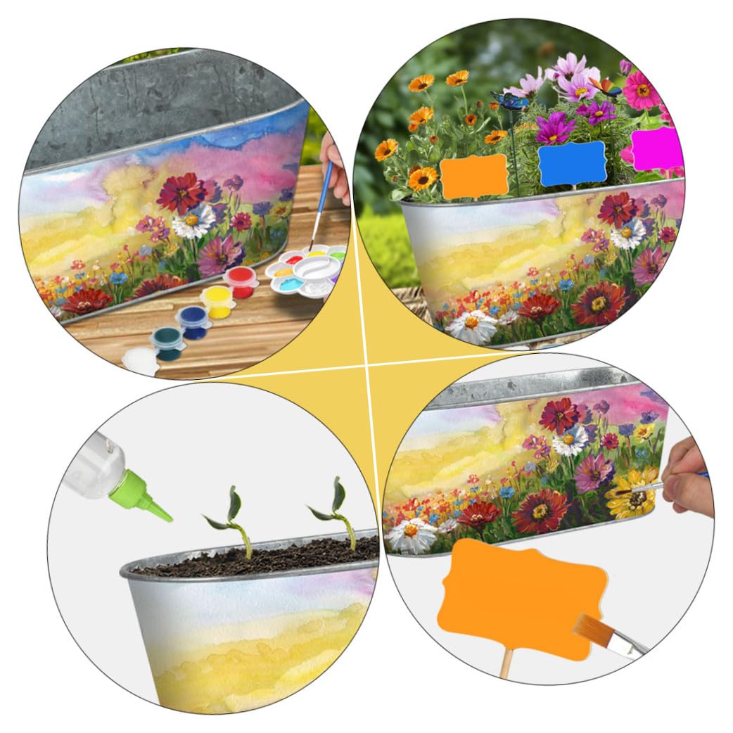 BESPORTBLE Kit de Cultivo de Plantas y Flores para Niños, Jardinería Interior DIY, Maceta de Hierro, Set Artístico Educativo y Seguro para Manualidades y Crecimiento de Hierbas Aromáticas