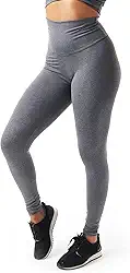 Calça Cós Alto Legging Academia Feminina Lisa Fitness (MESCLA, M/42)