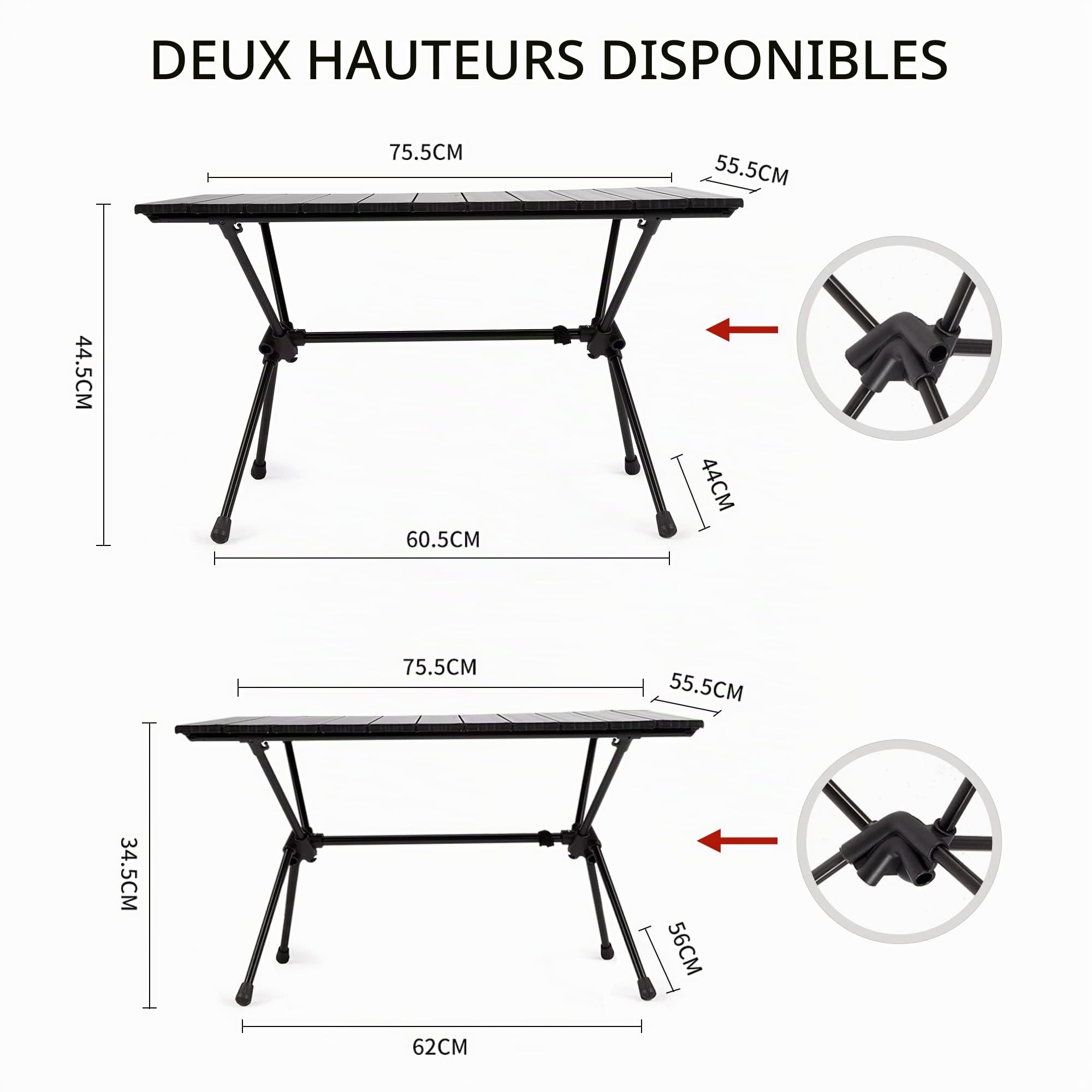 Naturehike Table Rectangulaire Egg Roll d'aluminium Pliable Ultralégère Pliante Portable pour La Randonnée Camping
