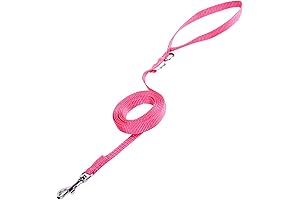 Tiny GO GO Pink Nylon Dog Leash
