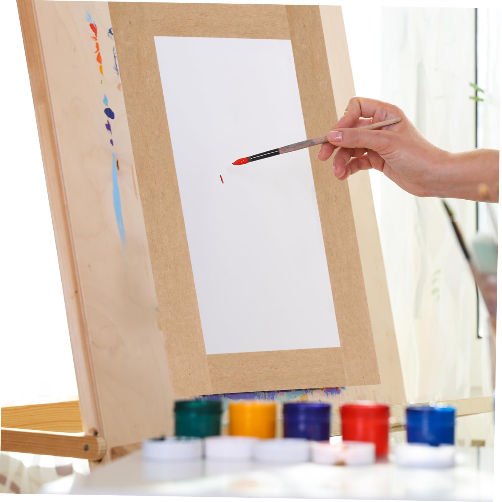 jojofuny 5 Set Nastro Per Acquerello Automatico Chiaro Nastro Forte Nastro Trasparente Nastro Di Cartone Di Carta Nastro Per Pittori Muri Aria Lato Colla A Base D'acqua 2 * 5