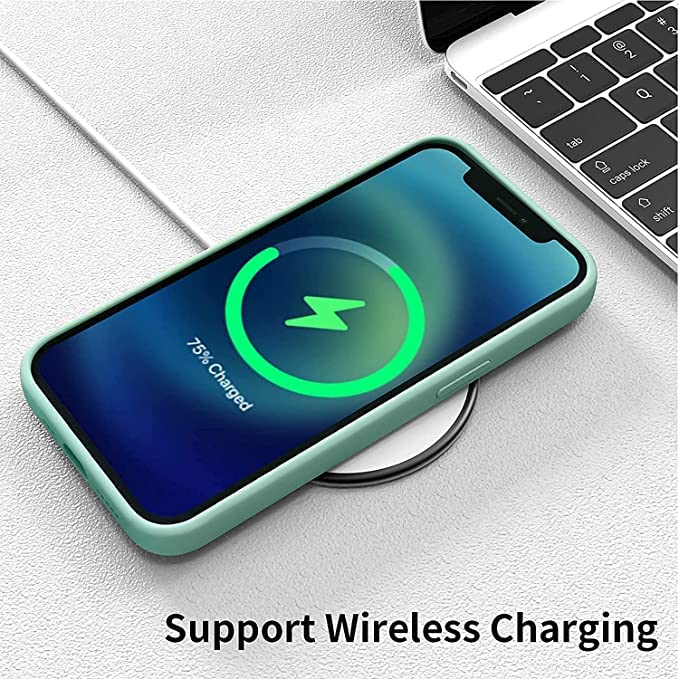Image of MIDOS Back Cover Compatible with iPhone 14 Plus Case Liquid Silicone Full Protection Shock Proof Back Cover for iPhone 14 Plus (2022) 6.7 inch (Mint)