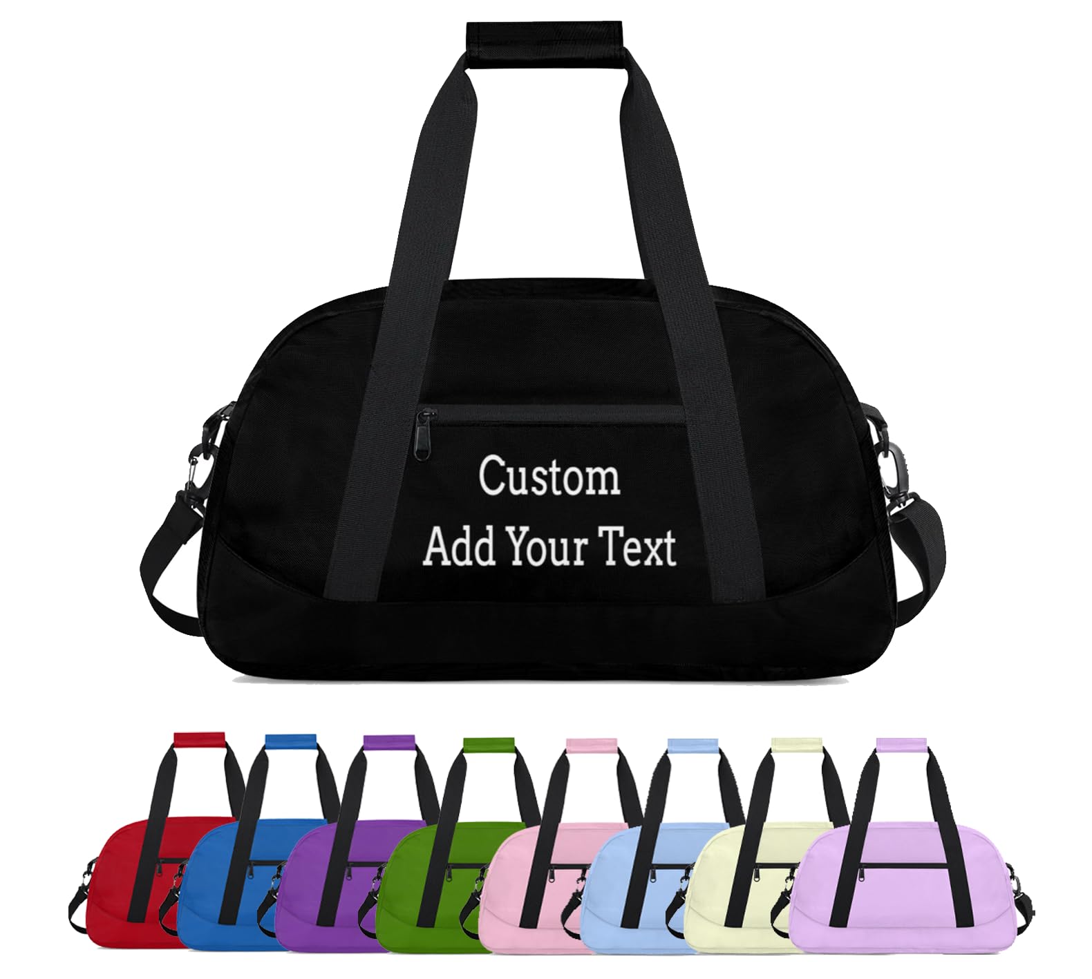 SPYORBKX Personalize-Kids-Duffel-Bags With Custom Name - Lightweight Gym Bag for Boys & Girls, Sports Backpack for School, Travel, and Workout Black