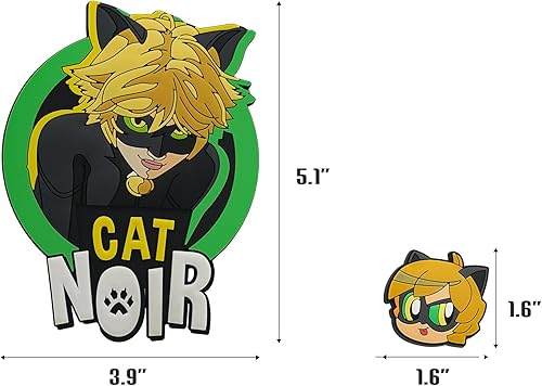 Miniatura 3 de Miraculous Ladybug - Pop n' Swop 12 insignias surtidas de mariquita y gato negro, insignias regulares y XXL, compatible con monederos Pop n' Swop,