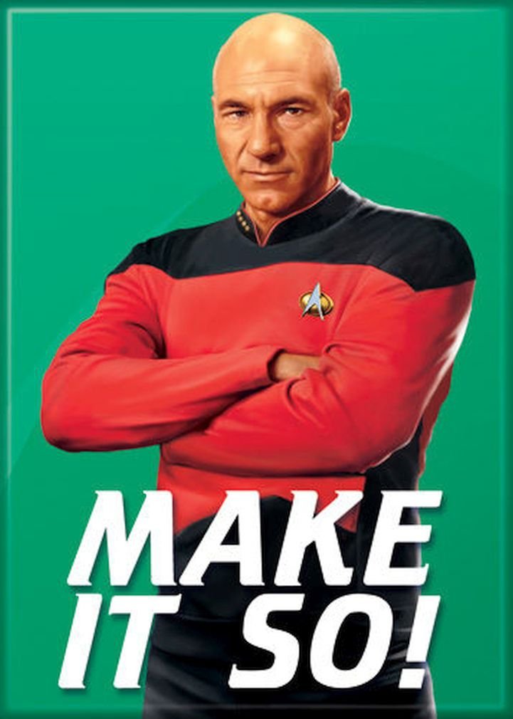 Ata-Boy Star Trek The Next Generation Jean-Luc Picard MAKE IT SO 2.5