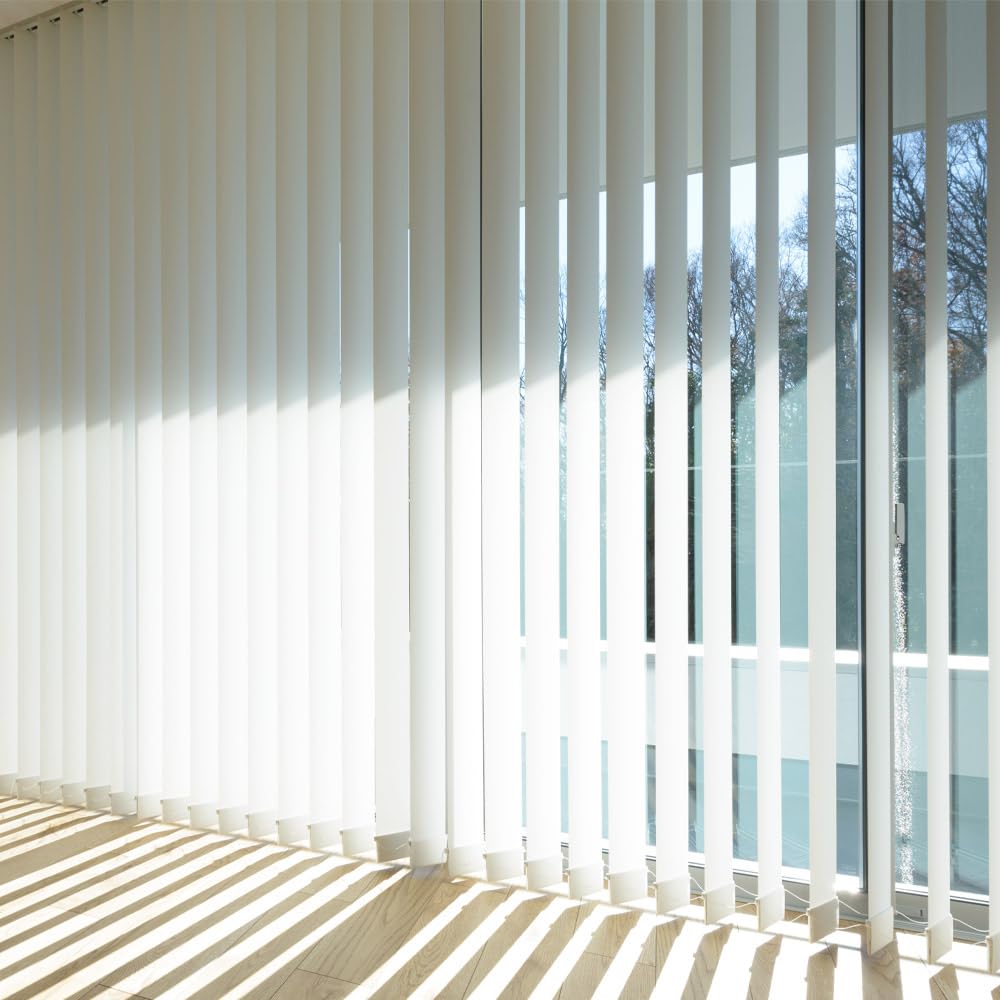 Store Californien à Bandes Verticales Complet - Tissu Filtrant Uni à Lames de 127 mm
