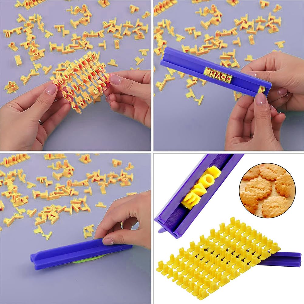 Set Timbri Per Biscotti Alfabeto E Numeri - Stampini Fondente E Pasta Di Zucchero - PP Alimentare, Con 3 Tagliabiscotti - Foto 8