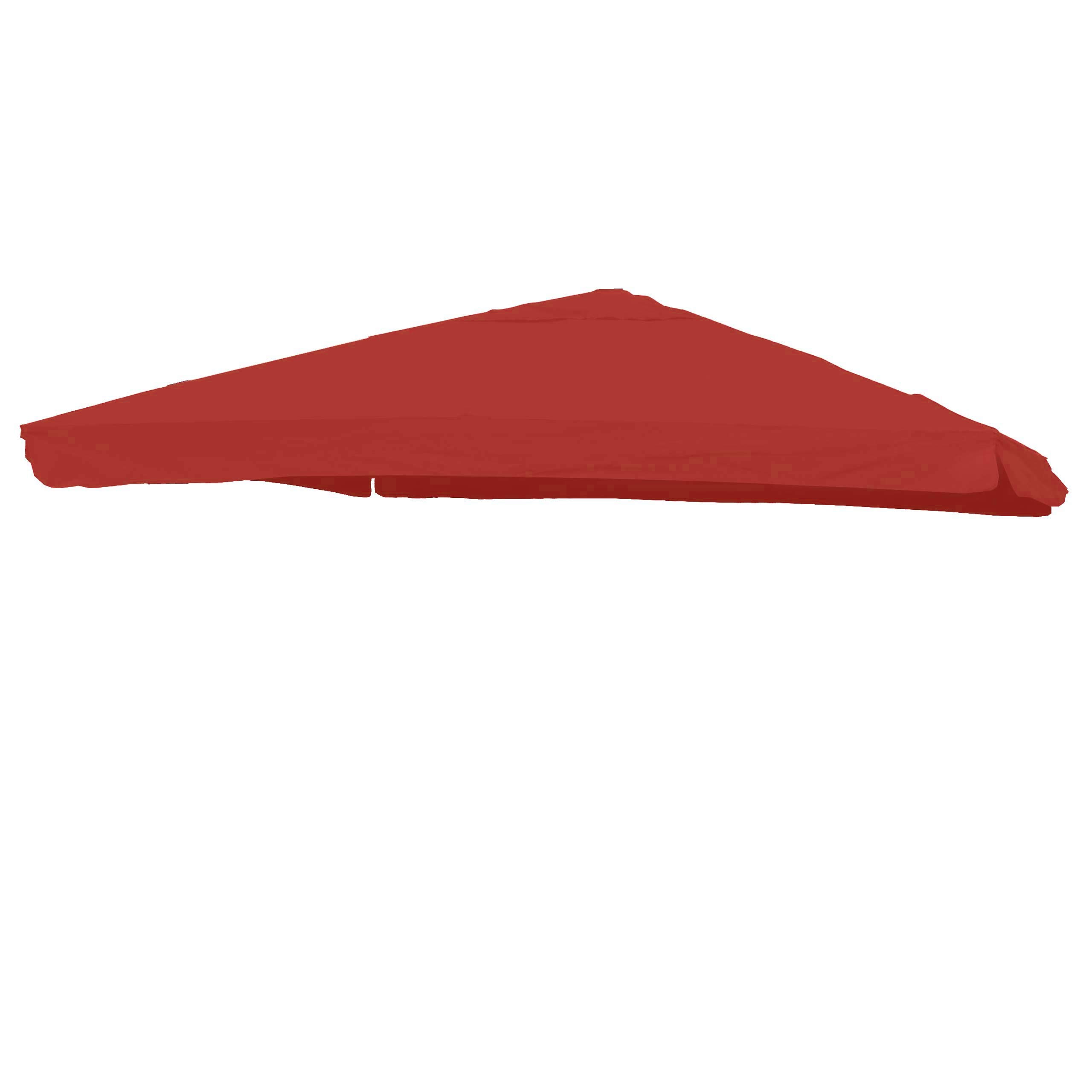Mendler Zapasowy pokrowiec na luksusowy parasol HWC-A96 z klapką, pokrowiec na parasol przeciwsłoneczny, 3 x 4 m (Ø 5 m) poliester 4 kg - czerwony