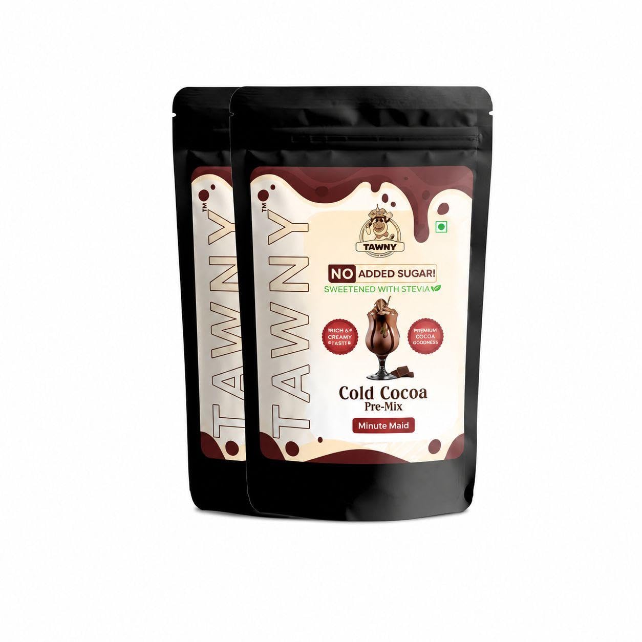 Tawny Cold Cocoa Pre-Mix with Stevia | No Added Sugar Instant Chocolate Drink Mix | Rich Creamy Cocoa Beverage | Easy to Prepare | Suitable for Fasting | No Custard Powder Pack of 2-image-7