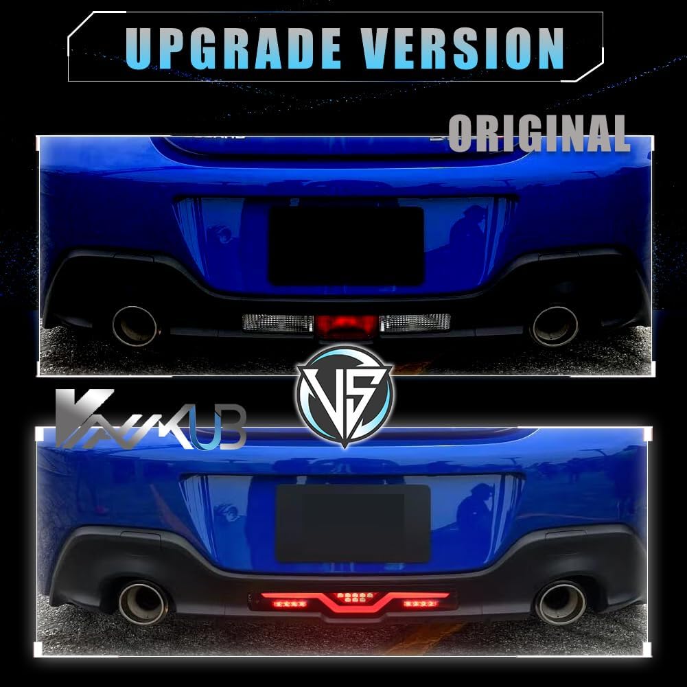 LED Rear Bumper Reflector Fog Brake Tail Light Lamps for toyo-ta GR86 Suba-ru BRZ 2021-2024, Turn Signal Light Running Light Reflectors Lamps Exterior Decoration Accessory