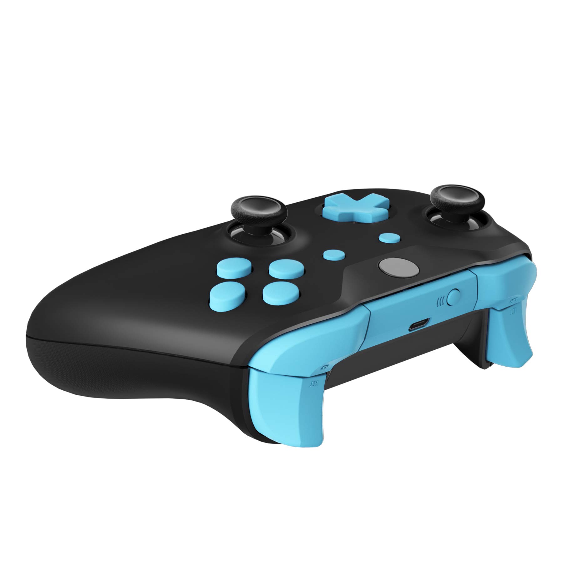 eXtremeRate Botones Completos para Xbox One X/S Botón de LB RB LT RT Bumpers Triggers Gatillos D-Pad ABXY Start Back Sync Botones con Herramientas para Xbox One X One S(Modelo 1708)-Cielo Azul