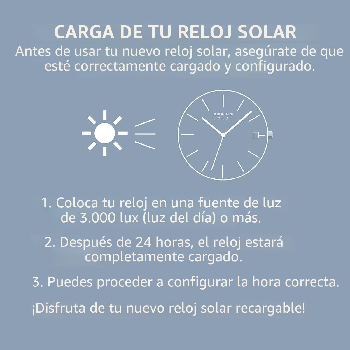 BERING Hombre Análoga Solar Reloj de pulsera de colección con Acero inoxidable Pulsera und Cristal de zafiro