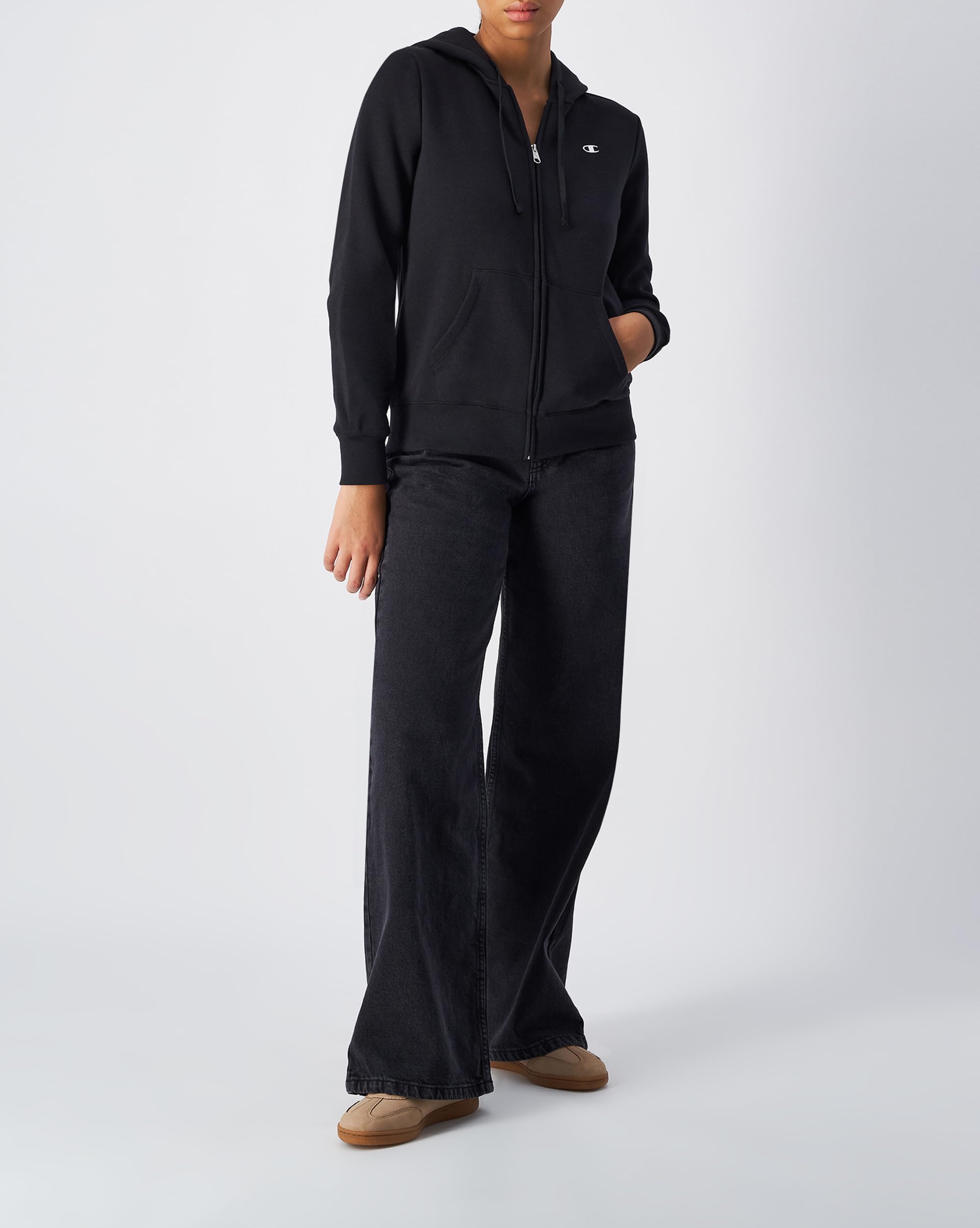 Champion Damen Legacy Champion Basics W - Light Powerblend Fleece Full-Zip Kapuzenpullover (1er Pack)