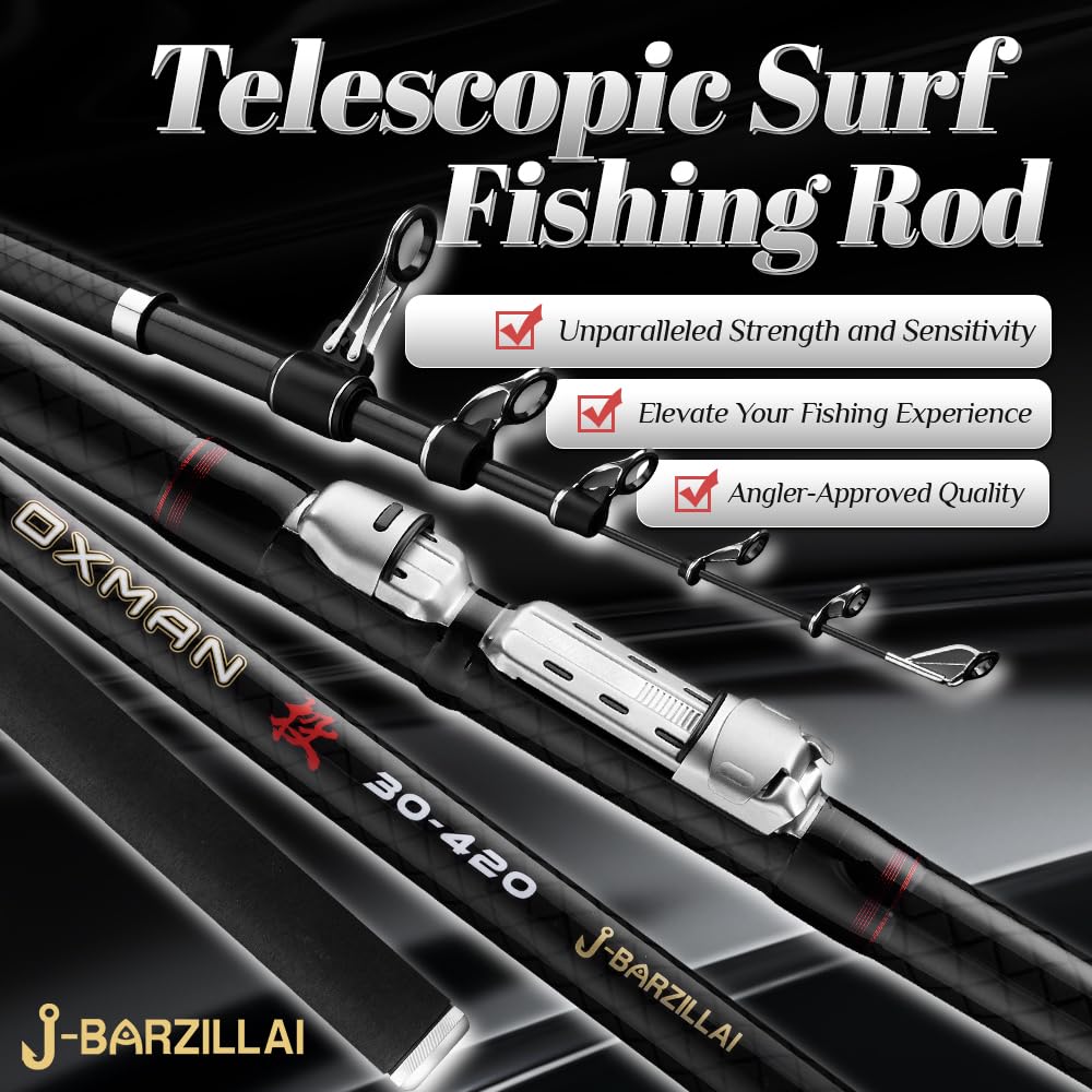 Amazon.com : J-BARZILLAI OXMAN Telescopic Fishing Rod 3.6m 3.9m