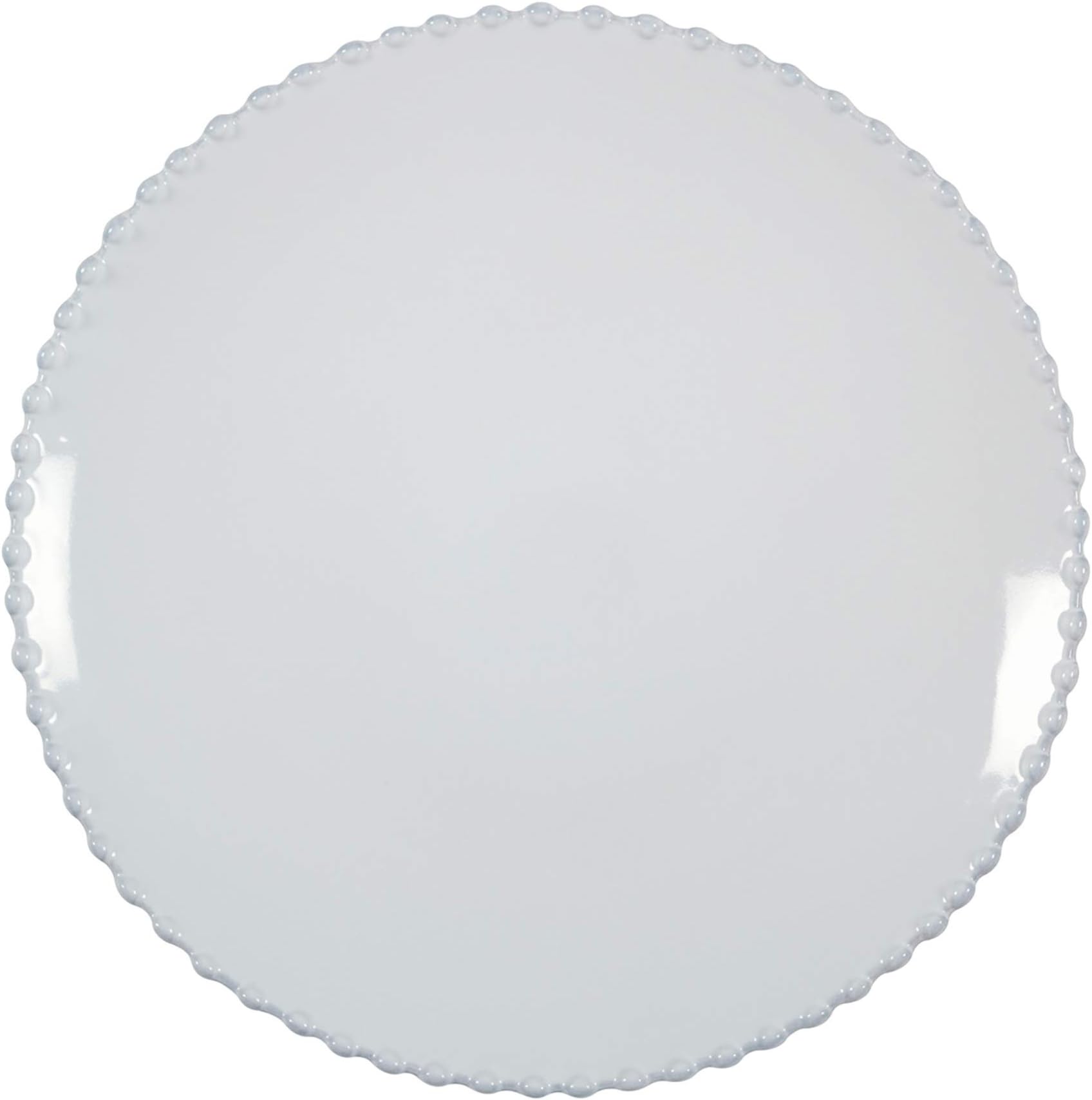 Ceramic Stoneware 9'' Salad Dessert Plate - Pearl Collection, White | Microwave & Dishwasher Safe Dinnerware | Food Safe Glazing | Restaurant Quality Tableware