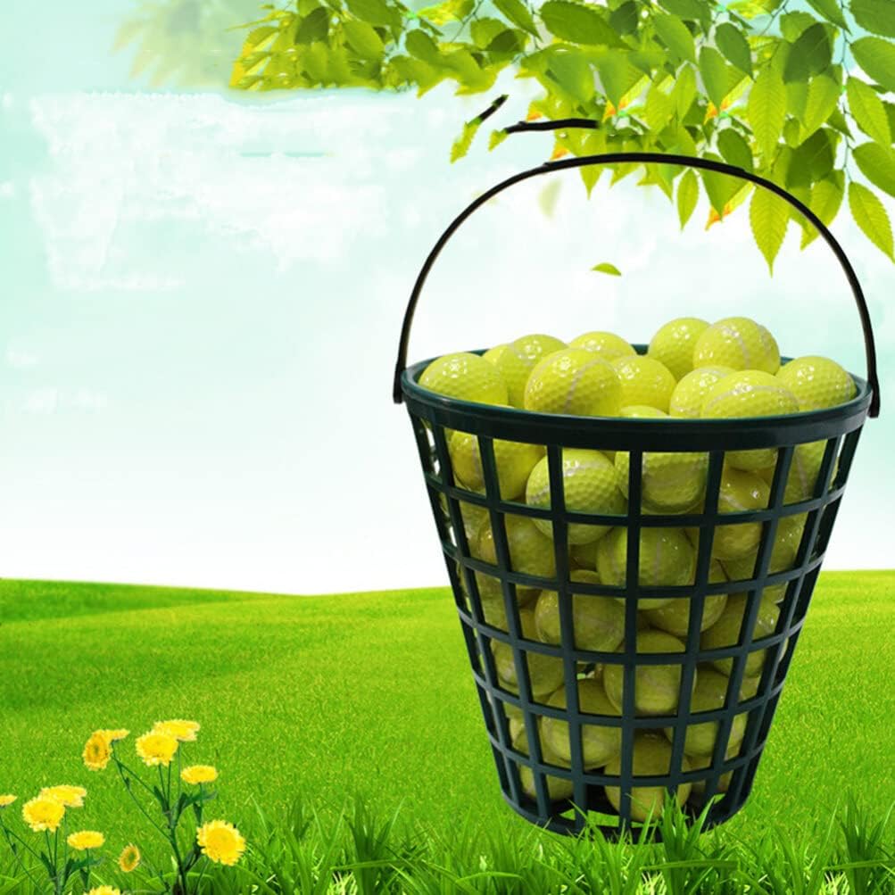 BESPORTBLE Golf Ball Basket 75 Balls Capacity Easy to Carry Golf Bucket for Balls Range Buckets Sturdy and Sturdy