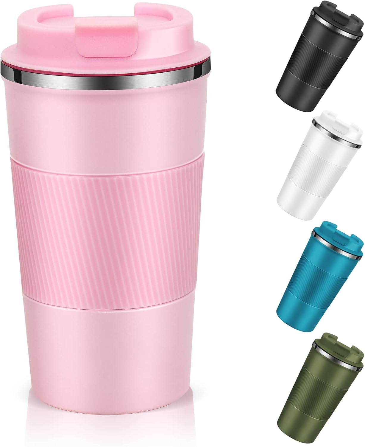 Travel Mug with Leakproof Lid,Insulated Reusable Coffee Mug for Hot