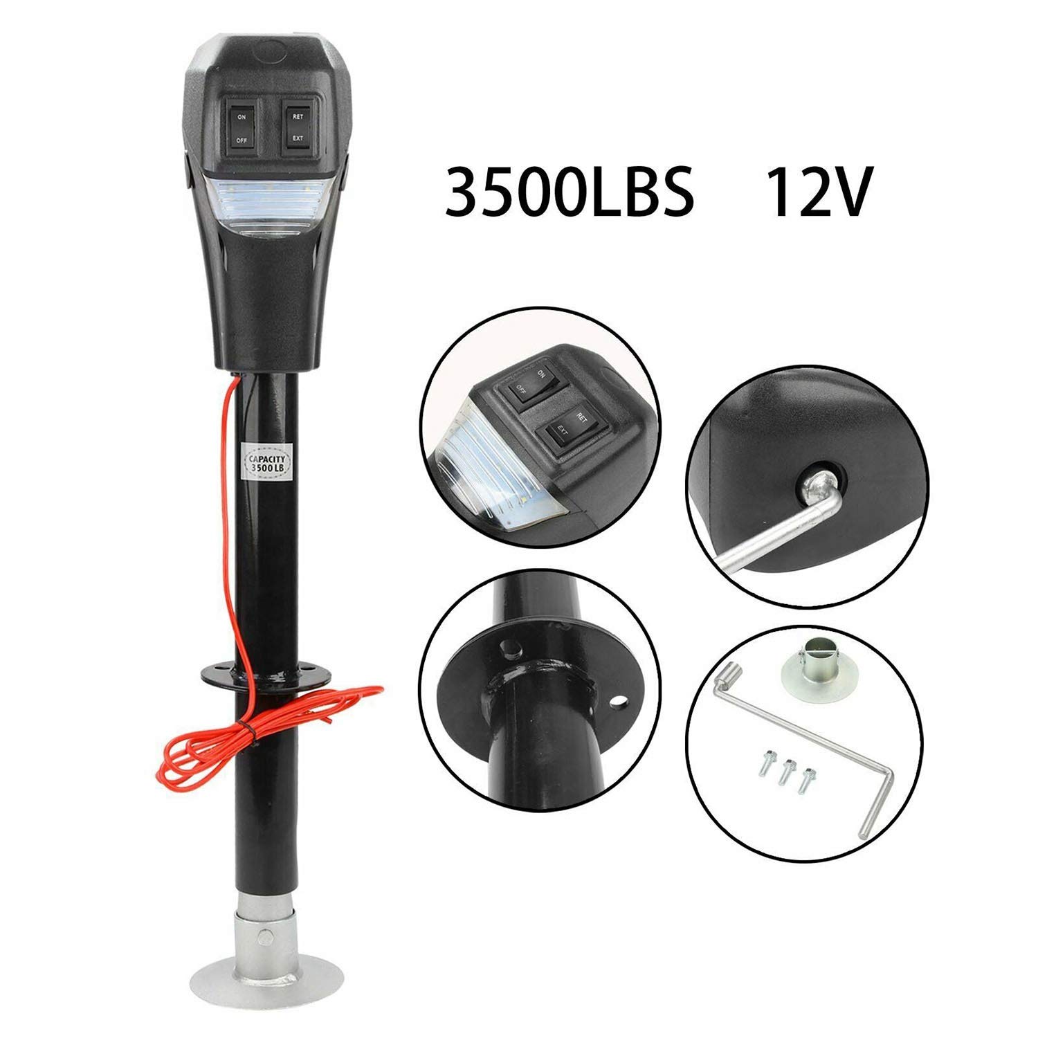 Buy LucaSng Electric Trailer Power AFrame Tongue Jack, 3500 Lb. Heavy