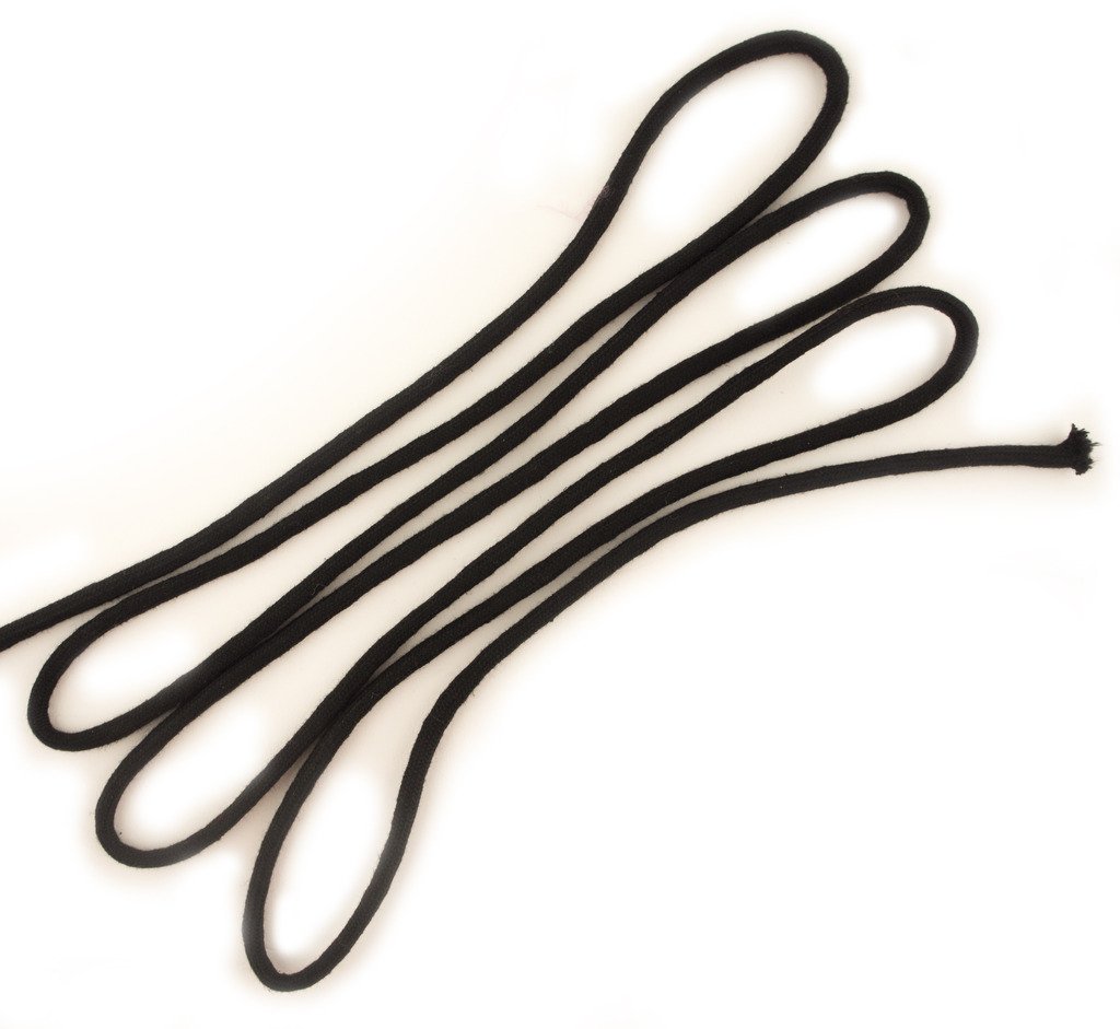 HAND S-32DM 5 mm Wide Black Dense Cord Ideal for Drawcords, Hoodies, Clothing, Bags, Camping and Outdoors - 10 Metres Long - Rugged and Durable