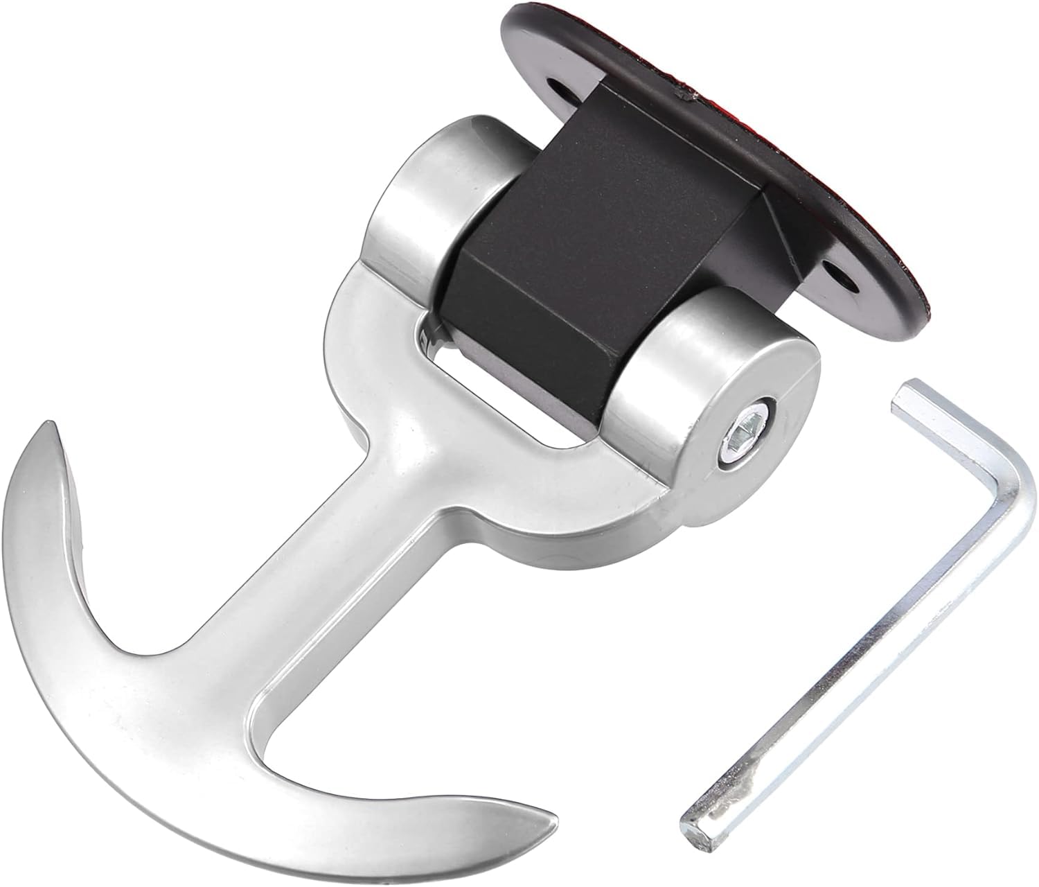 AAKICHI Universal T Shaped Tow Hook Decor Bumper Trailer Sticker Adorn for Car Truck SUV (Silver)