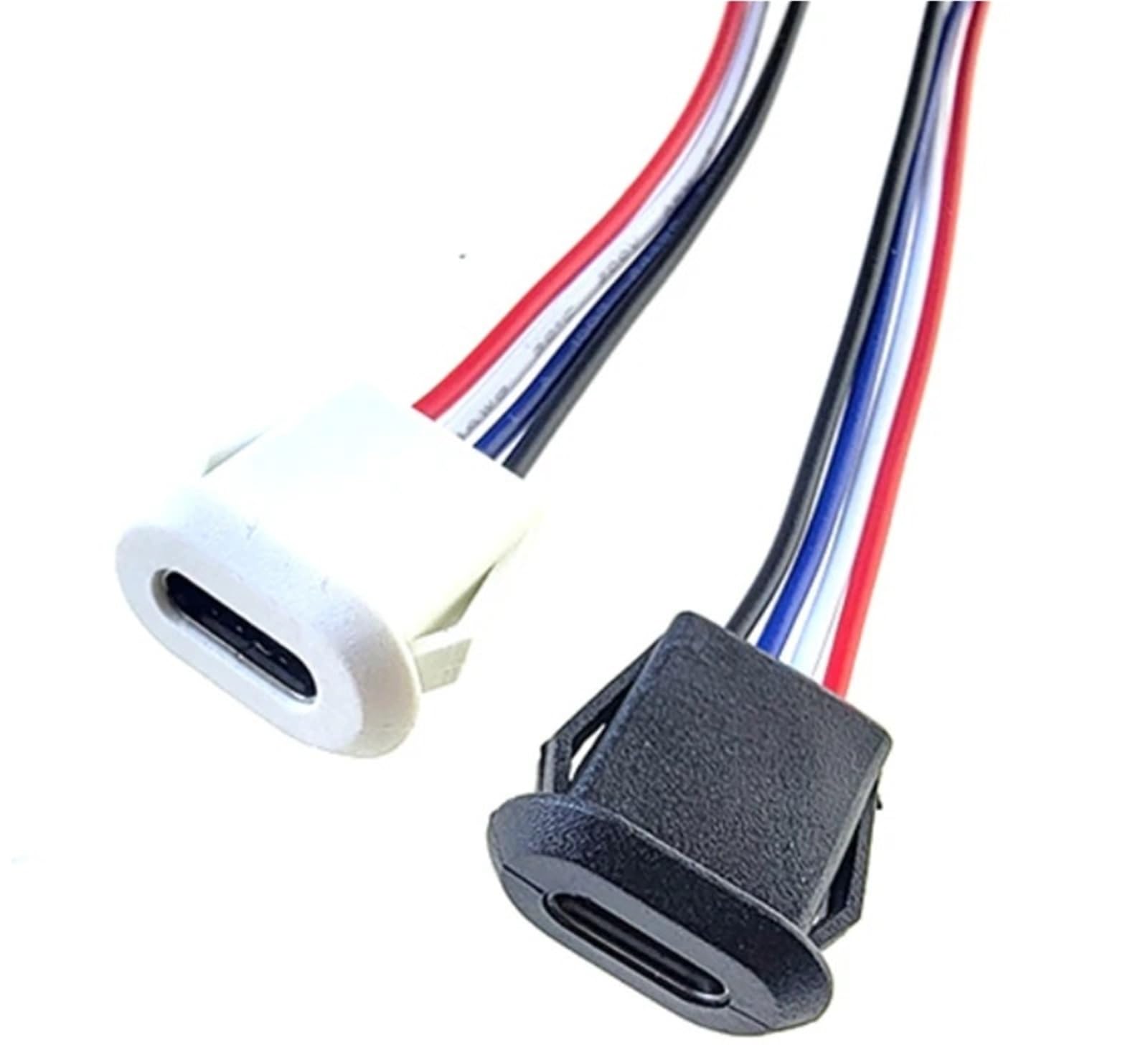 2Pin 4Pin USB Tipo C Connettore Jack Femmina Con fibbia for scheda 3A Porta di ricarica ad alta corrente Presa USB-C for caricabatterie 2P 4P