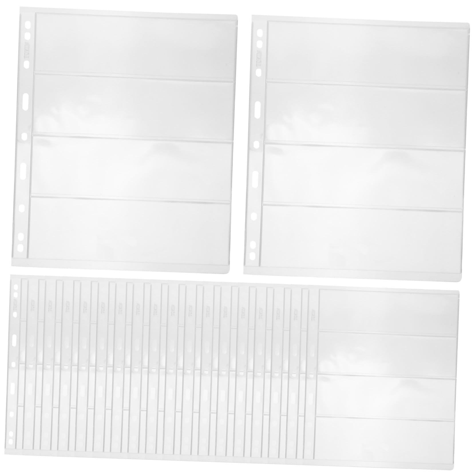 GALPADA Album di Francobolli con 20 Fogli in Pvc Trasparente, Pagine per Collezione di Francobolli e Banconote, Protezione da Polvere e Danni, per Collezionismo