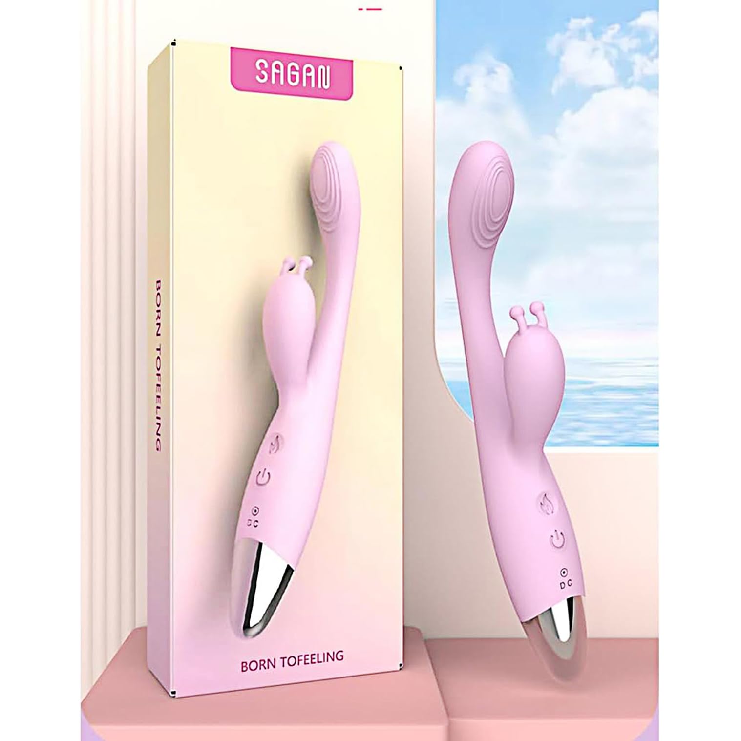 Vibromasseurs Femme Sex Stimulateur Clitoridien，Suceurs de Clitoris Peut être chauffé Sex Toýs, 2 EN 1 Gode Vibromasseur,Vibromaseurs Feminin Puissant,Femme Sextoyse Femme Clitoridienne Silencieux