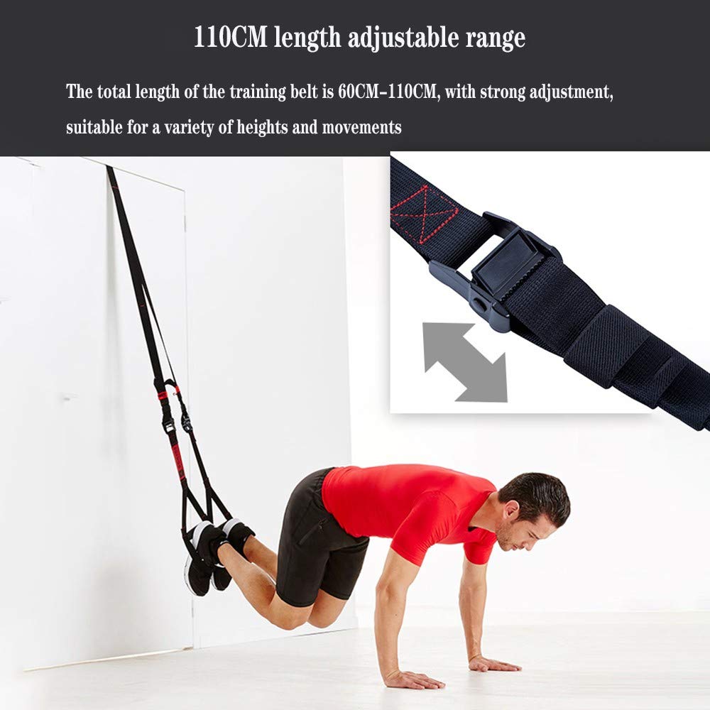 Suspension Training Kit Allenamento Sospensione Cinghie di Sospensione per Fitness Body Training Incluso Ancoraggio per Porta Supporto Cinghia di Fissaggio