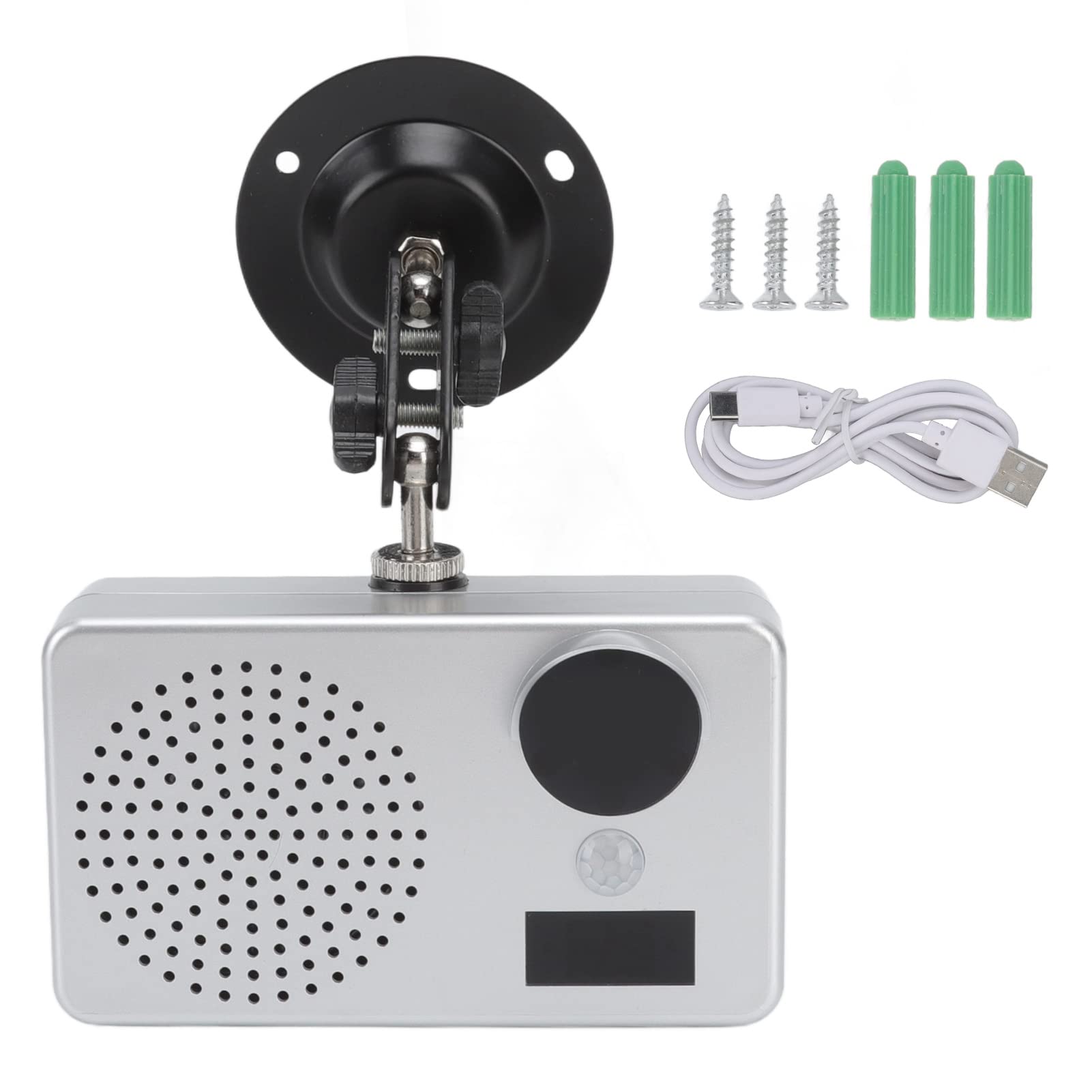 Timbre con Sensor de Movimiento USB de 5 V, IP43, Resistente al Agua, infrarrojo, con detección de Cuerpo Humano, Sensor de Voz, Alarma para Uso en Interiores y Exteriores.