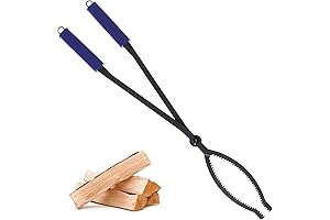 28" Firewood Tongs: Robust Outdoor Firepit Tong for Effortless Log Handling