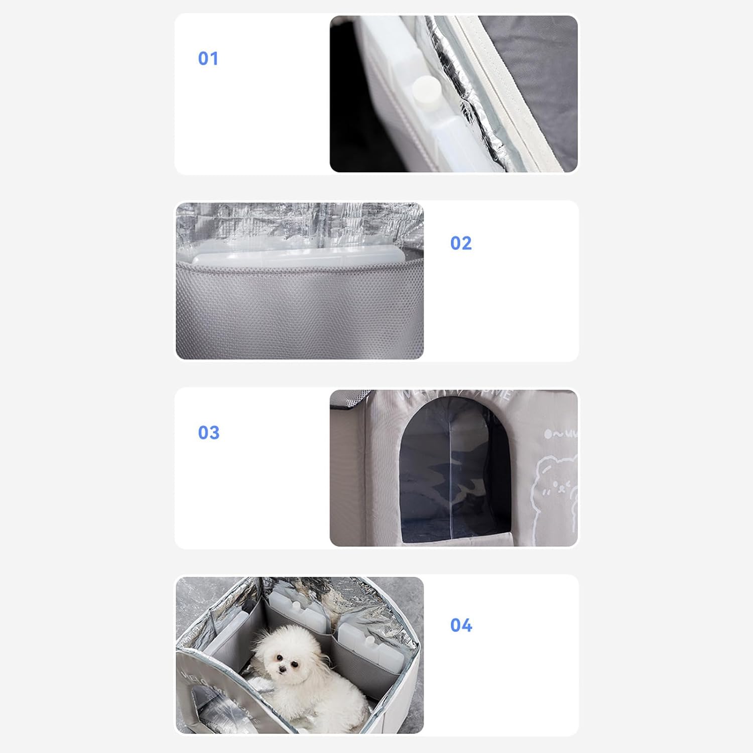 Pet Cooling House Enhanced Comfort Portable Weather Proof Oxford Cloth Dog Cooling House for Home Indoor Outdoor (M)