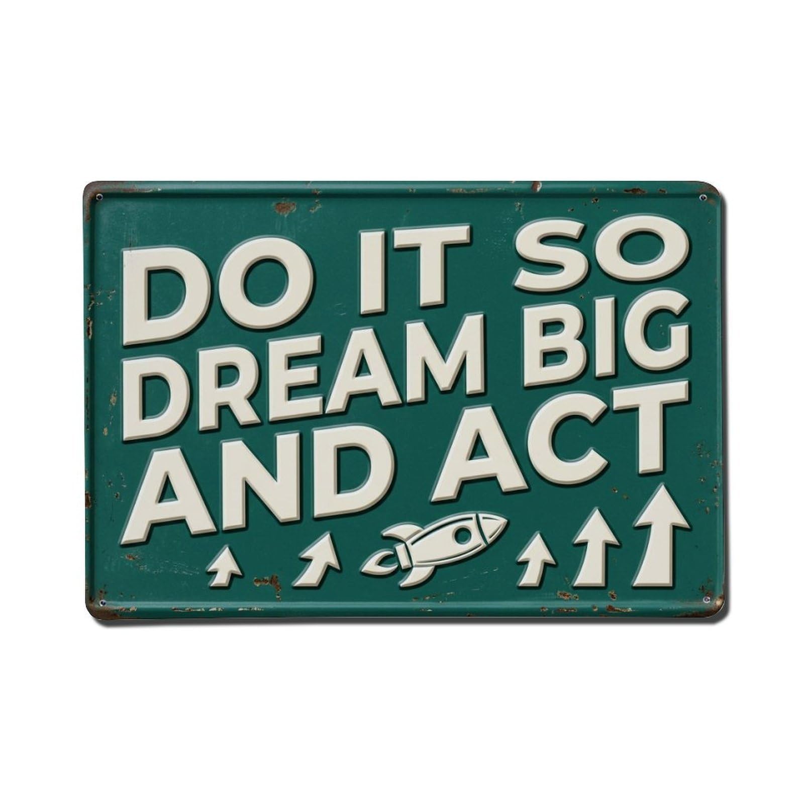 Cmhok Vintage Style Act Boldly Today Bedroom Retro Motivational Slogans 1 Metal Tin Sign Wall Decor For Cafe, Club, Garden Metal Poster 8X12inch