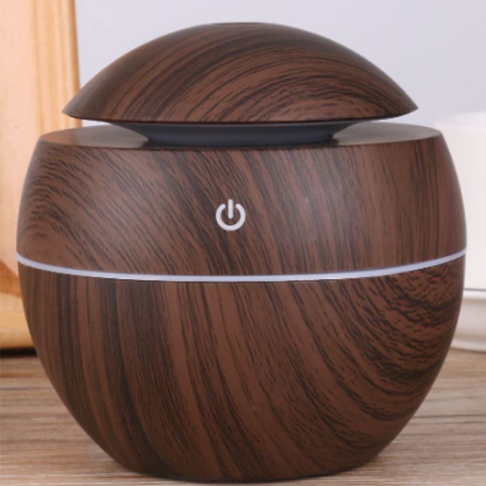 SIXRUN Humidificador USB de Grano de Madera, Compacto, Portátil, 5V, 2W, para Dormitorios, Salas de Estar, Oficina, Coche, Regalos Prácticos