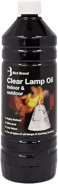 Brand Clear Lamp Oil - 1 Litre Smokeless Fuel for Indoor & Outdoor Lamps