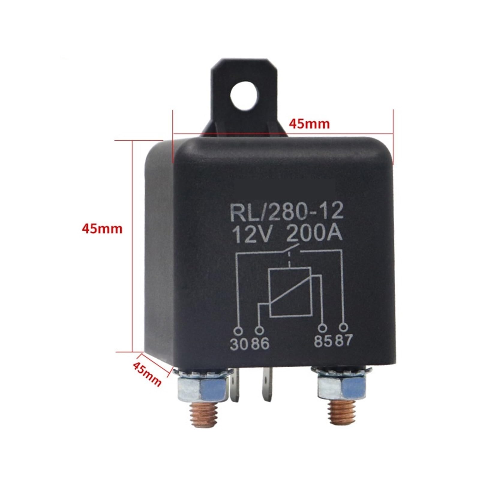 Relé de arranque corriente pesada 200 A, 14 V CC, 12 V/24