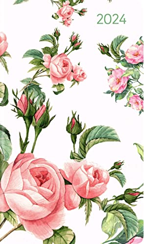Ladytimer Slim Roses 2024 - Pocket Calendar 9 x 15.6 cm - Roses - Weekly - 128 Pages - Note Book - Alpha Edition