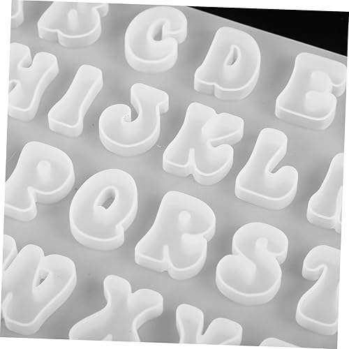 Miniatura 8 de HOMSFOU Letter Stencil Supple Fondant Molds Letter Molds for Chocolate Letter Symbol Molds Baking Supply Silicone Chocolate Molds Candy Making Mold